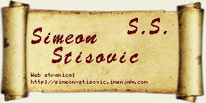 Simeon Stišović vizit kartica